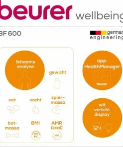 Beurer BF600 Personenweegschaal Lichaamsanalyse Bluetooth - 180kg - Zwart -Medisana Sales 550x595 3