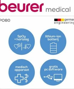 Beurer PO80 - Saturatiemeter/Pulseoximeter - Hartslagmeter - USB Data-overdracht -Medisana Sales 550x595 7