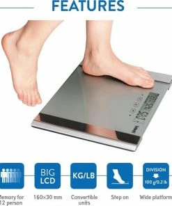 Tatkraft Digitale Elektronische Personen Weegschaal Met Lichaamsanalyse & Vetmeting - Elektrische Weegschaal - 200KG Belastbaar -Medisana Sales 550x597 2