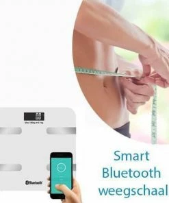 Déluxa Je Gezondheid Goed Bijhouden Met De Smart Bluetooth Weegschaal-Zwart Kleur