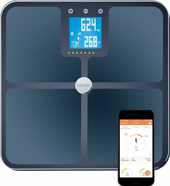 Beurer BF950 - Personenweegschaal Lichaamsanalyse - Bluetooth - 180kg - Zwart 3 Beurer BF950 - Personenweegschaal Lichaamsanalyse - Bluetooth - 180kg - Zwart