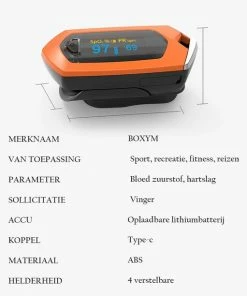 Boxym Saturatiemeter Oplaadbaar- Zuurstofmeter Vinger - Oximeter Met Spo2 - Pulse Oximeter - Oplaadbare Digitale Vingertop Pulsoxymeter - Bloedzuurstofmeter Vinger - Zuurstofmeter - Zwart -Medisana Sales 550x612 6