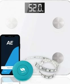 Active Tea ACTIVE ERA? - Digitale Personenweegschaal Met App En Lichaamsanalyse - Smart Personenweegschaal Met Meetlint - Wit
