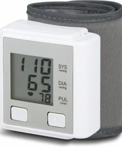 Fysic FB-50 Bloeddrukmeter - Polsmodel - Geheugen Voor 90 Metingen - Wit / Grijs