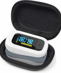 Yonrow Medische Vingertop Pulsoxymeter - Zuurstofverzadiging Meter - Pulsioximeter Oxymeter - Pulstoon - Draaibaar Display Vingeroximeter – Voor Het Meten Van De Zuurstofverzadiging In Het Bloed En De Pols