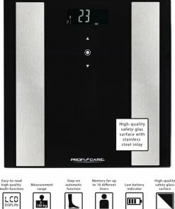 Clatronic ProfiCare PC-PW 3007 FA - 8-in-1 Analyse Weegschaal - Max 180 Kg - Zwart -Medisana Sales 550x667 1