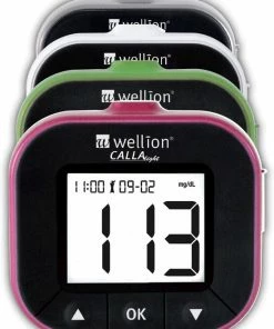 Wellion Calla Light Glucosemeter Startpakket (met 10 Strips En 10 Lancetten) - Paars